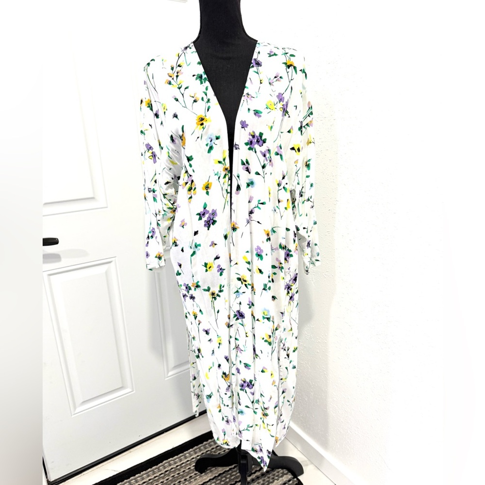 LOFT Women's Floral modal duster‎ / wrap M/L